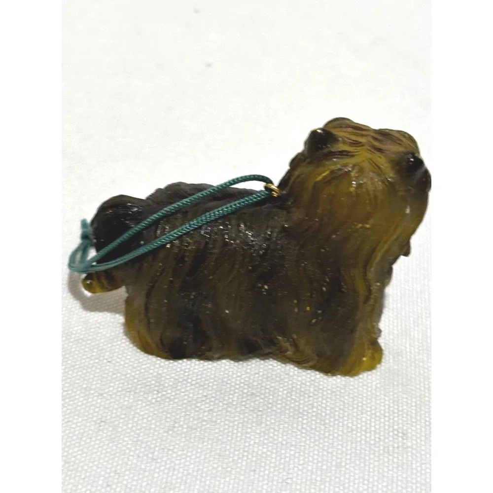 Yorkshire Terrier Dog Christmas Ornament Holiday Yorkie Dog Mini Resin‎ Figurine